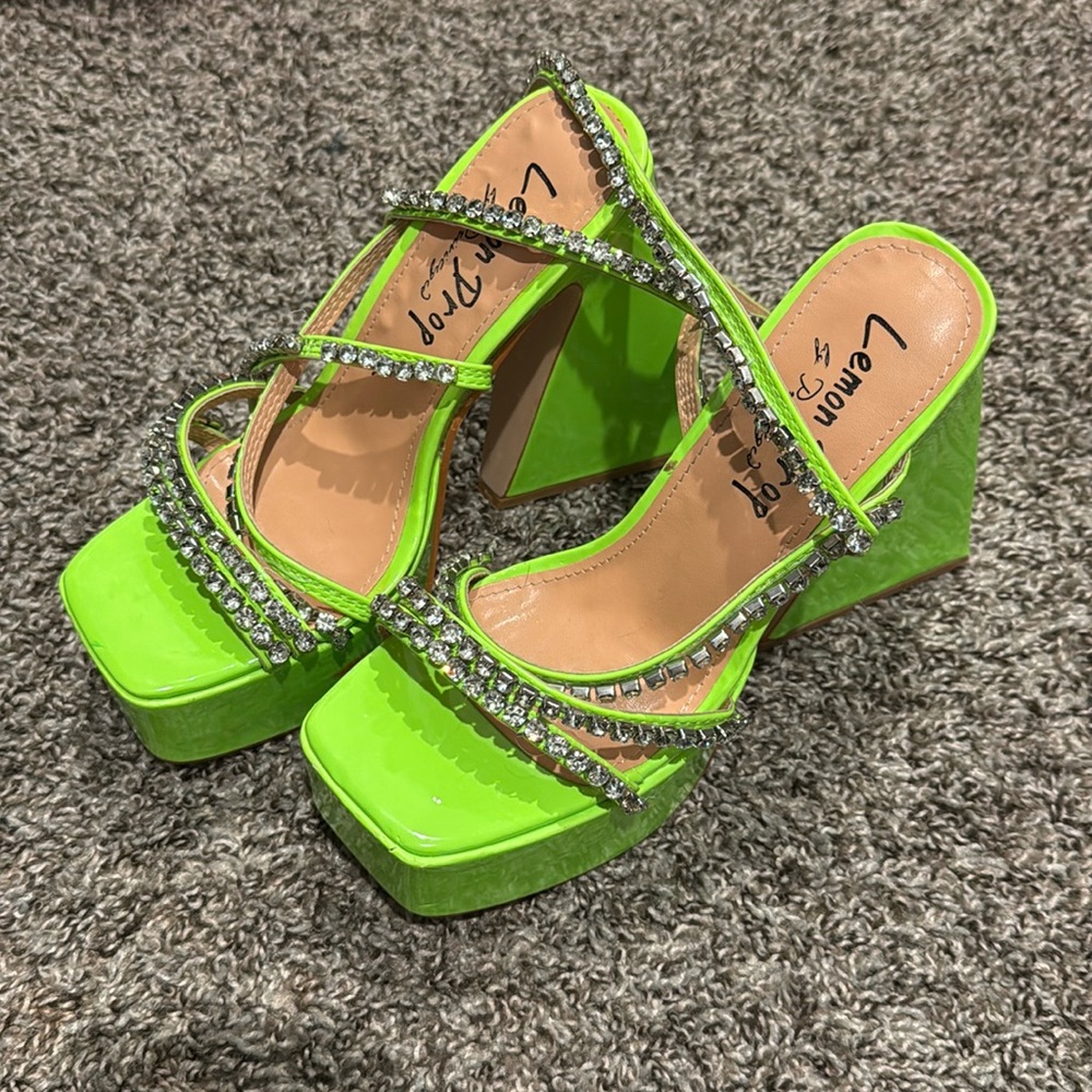 Lime Green Platform Heels